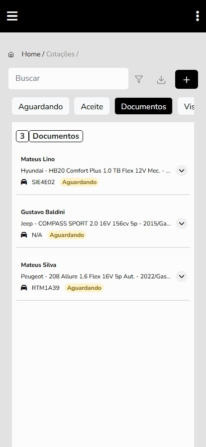 Interface do aplicativo i3tech exibida em um celular
